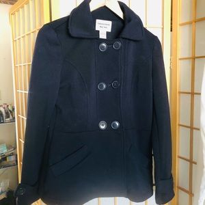 Peacoat machine washable navy size small.